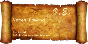 Veres Edmond névjegykártya