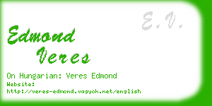 edmond veres business card